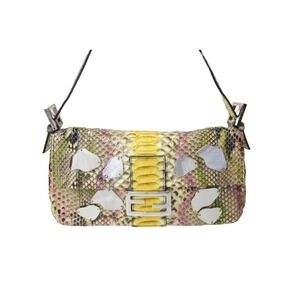 Fendi python Hobo mirror bag multicolor One Shoulder Bucket Mamma